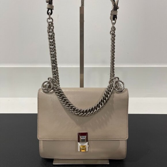 Fendi Vitello Liberty Studded Small Kan 2-Way Leather Shoulder/Hand Bag (JB1304) - Picture 1 of 16